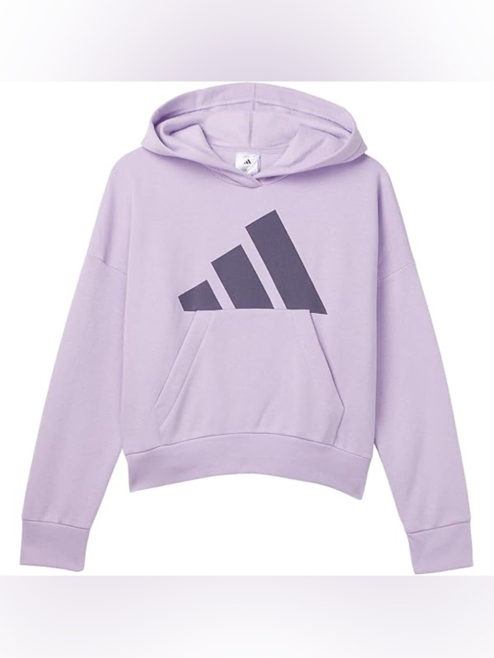 adidas Lavender Pullover Hoodie with Dark Purple Logo